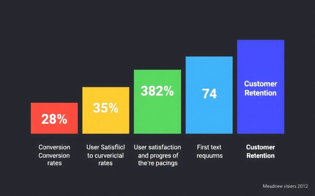 Grafy znázorňující zvýšení konverze a spokojenosti